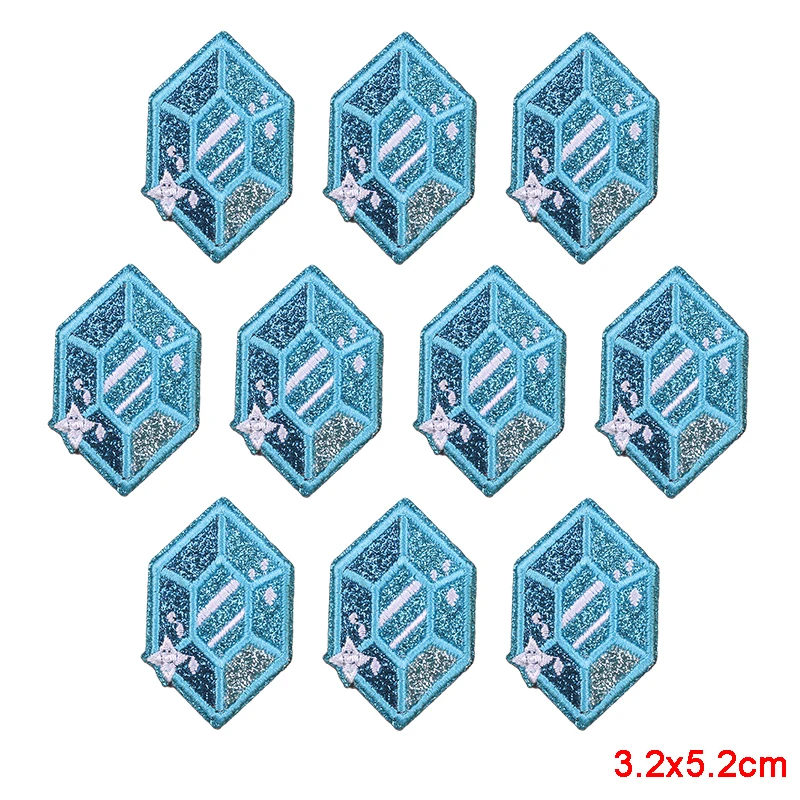 10 Stück Funkelnde Diamant-Schleifen-Herz-Aufnäher zum Aufbügeln, Stickerei-Patches aus Glitzermaterial für Westen und Taschen, Funkelnde Geschenkidee für Mädchen – Detail 6