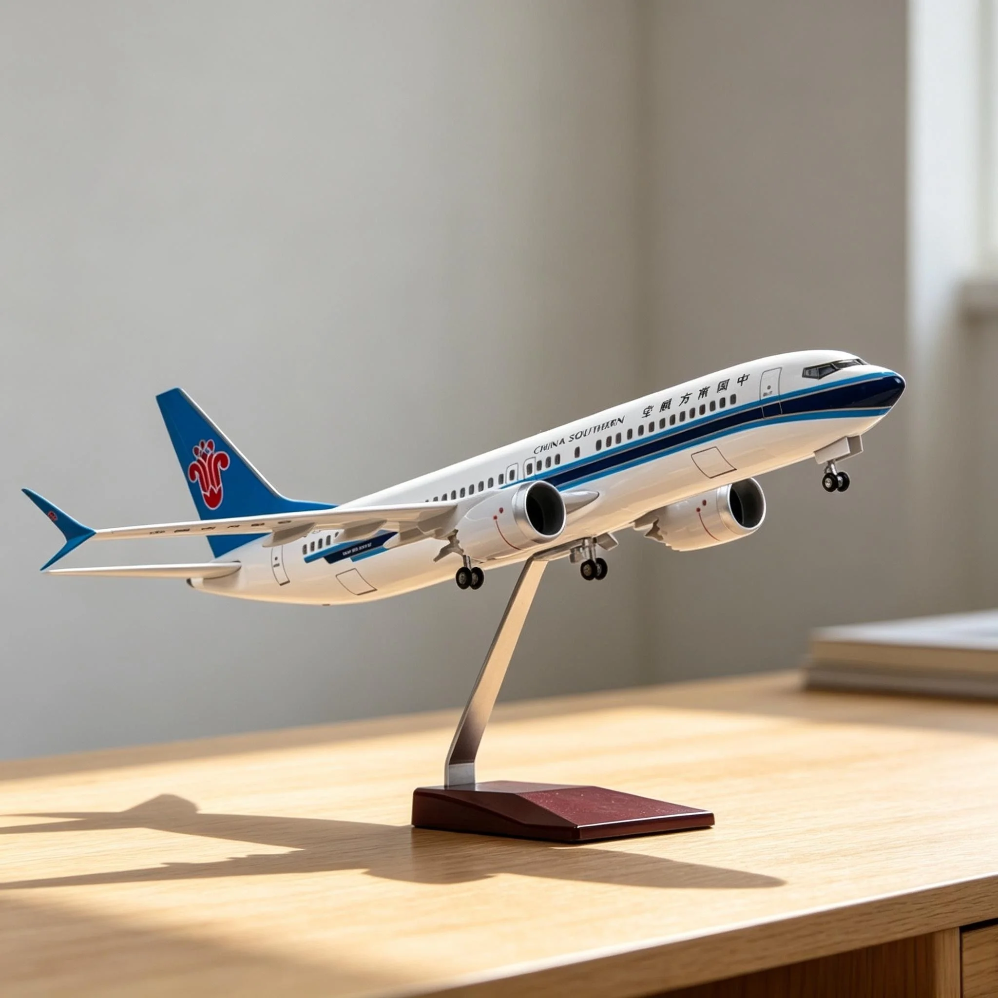 47cm Scale Airplanes 737 Boe-ing Model China Southern B737MAX8 Resin Diecast Collectible Plastic Model Kit With Stand Displays