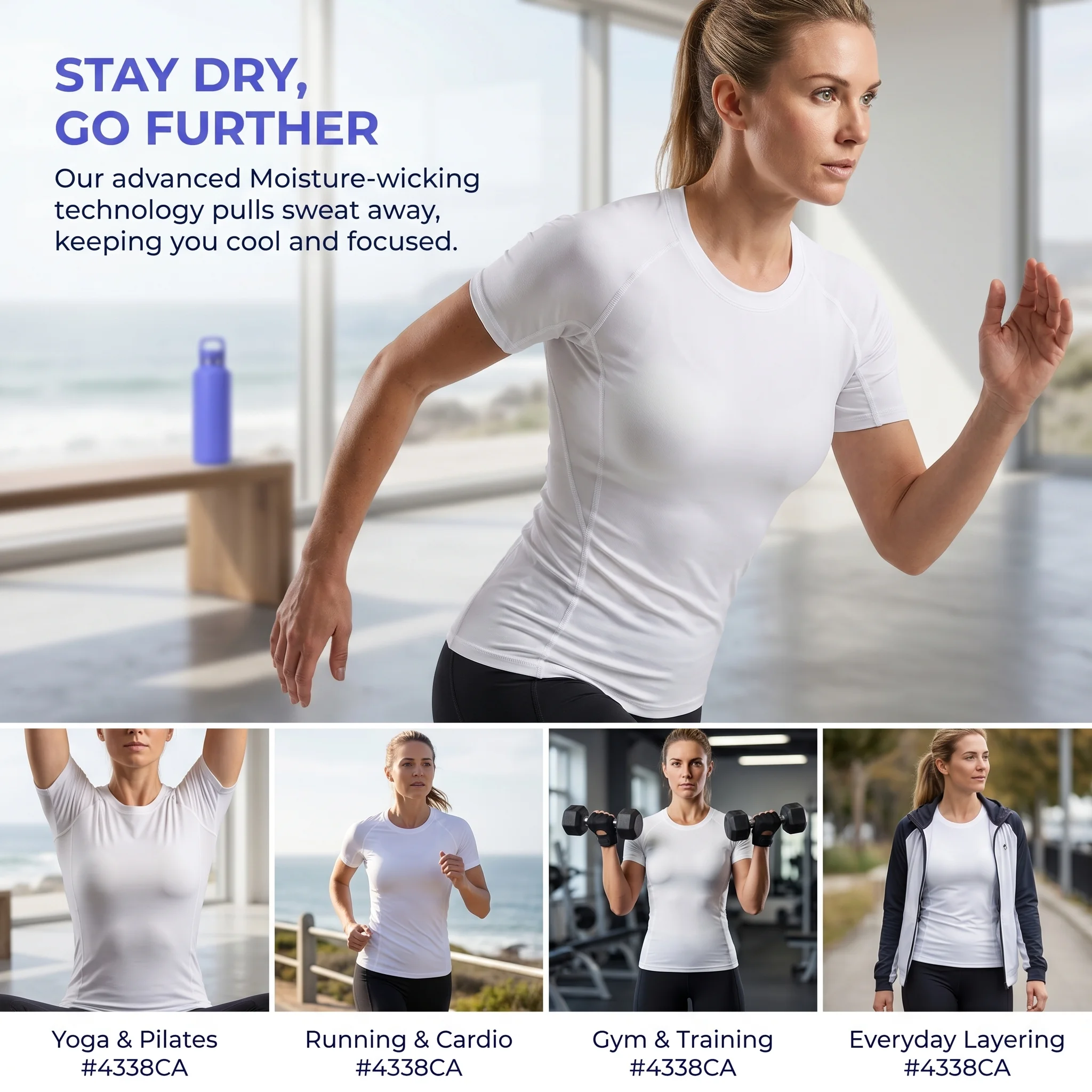Women's Compression Shirt Short Sleeve Athletic Yoga Running T-Shirt Summer Gym Workout Quick Dry Stretchy Tees Tops Baselayer image 3