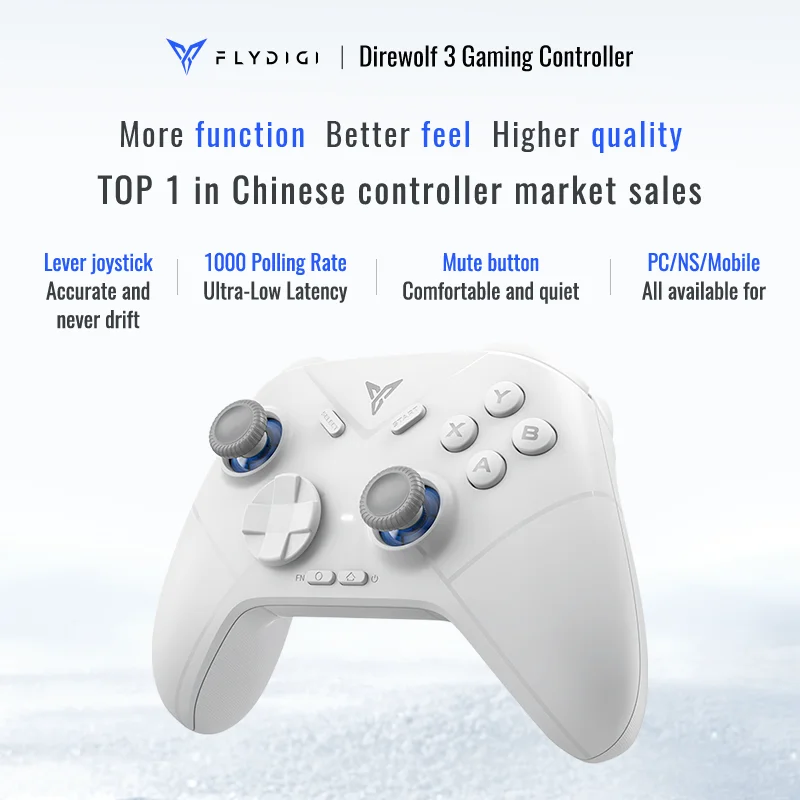 Flydigi Direwolf 3 Wireless Gamepad Bluetooth Gaming Controller Self-develped Joystick Hall Effect Linear For PC/NINTENDO SWITCH