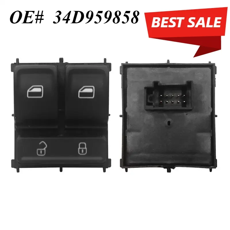 

Car Power Window Control Switch 34D959858 10 Pins For VW Santana 2013 Jetta 34D 959 858