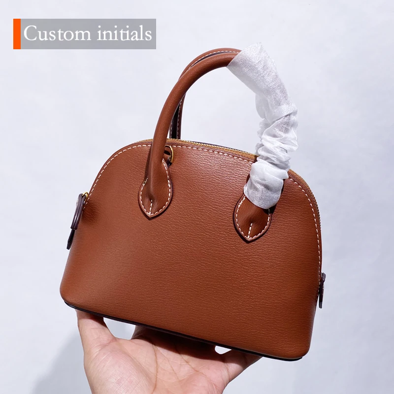 Custom Name Initials Classic Shell Bags For Women Luxury Designer Handbag And Purse 2025 New In PU Top Handle Crossbody Shoulder