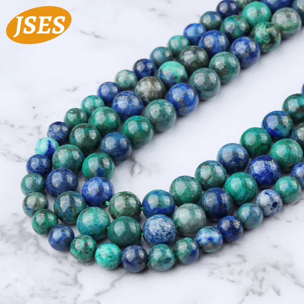 AAA Natural Chrysocolla Lapis Lazuli 15inches Strand Beads for Jewelry Making Bracelets Necklace DIY Beads Accessorries