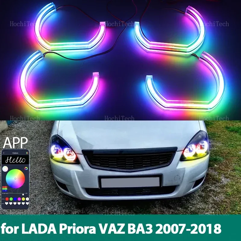 

Управление приложениями в стиле RGB DTM с указателем поворота, динамическая светодиодная кольцевая лампа «ангельские глазки» для LADA Priora VAZ ВАЗ Sedan Hatchback 2007-2018