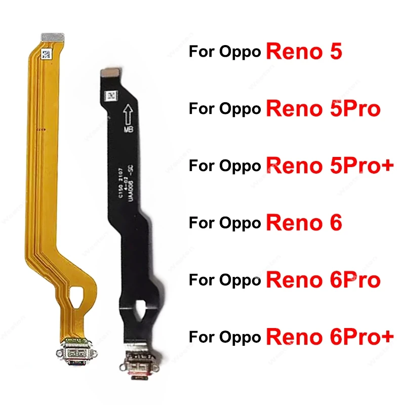 For OPPO Reno 5 6 Pro+ Plus 5G USB Charger Port Flex USB Charging Dock Flex Cable Connector Parts