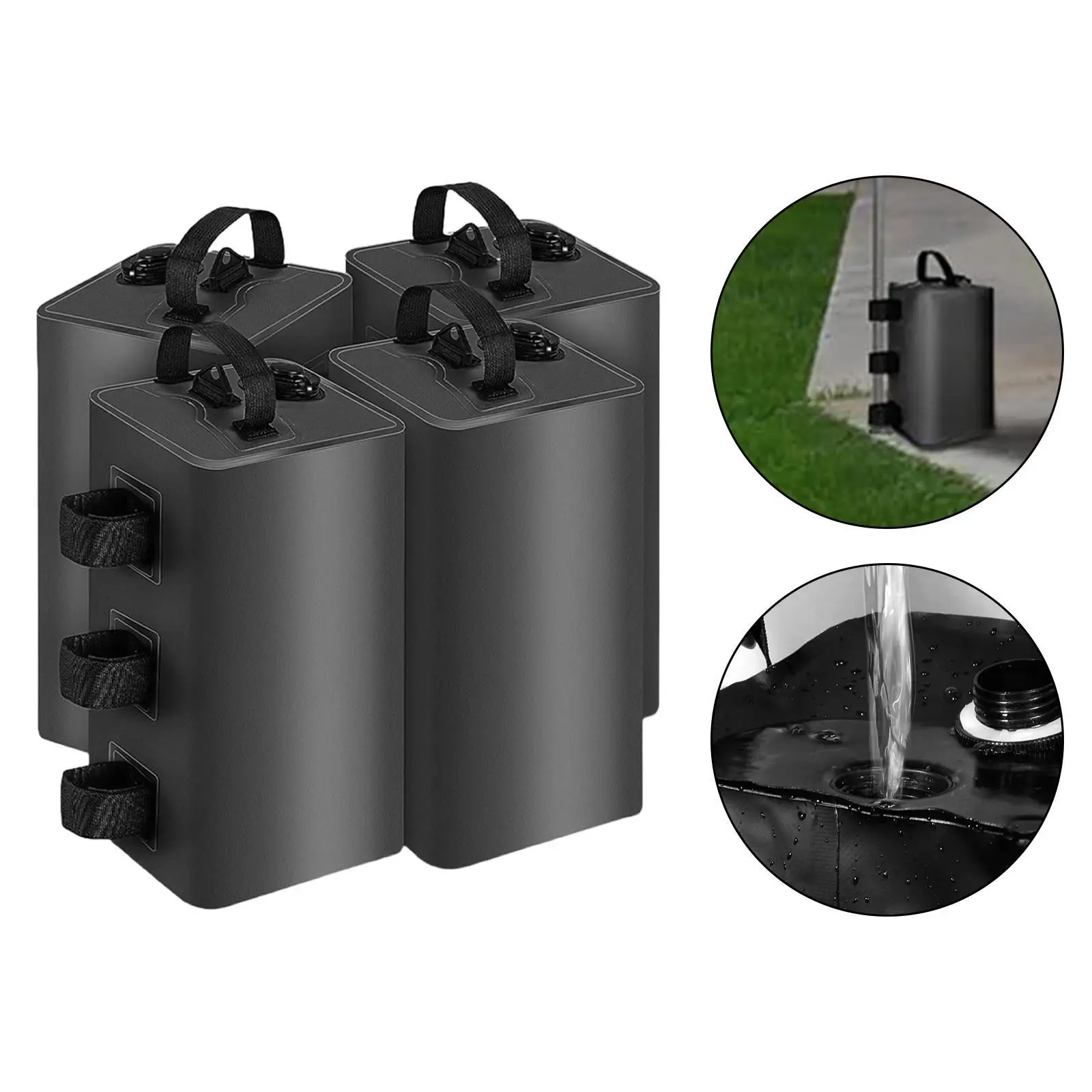 

4x Tent Weight Water Bags Portable Sand Bags for Patio Tents Fishing Camping