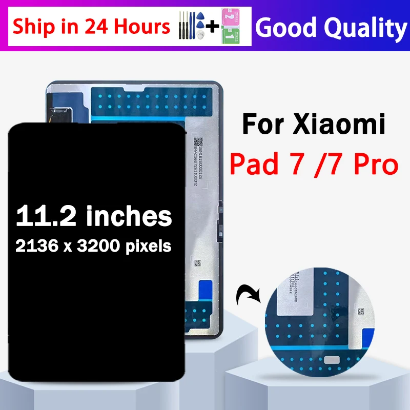 

11,2-дюймовый протестированный ЖК-экран для Xiaomi Pad 7 Pad7, дигитайзер панели для Xiaomi Mi Pad 7 Pro 7Pro, сборка дисплея