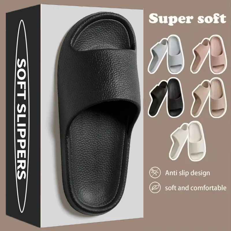 

Fashion Women Slippers Summer Flat Lightweight EVA Home Bathroom Slippers Comfort Massage Couples Indoor Slides Shower Shoes