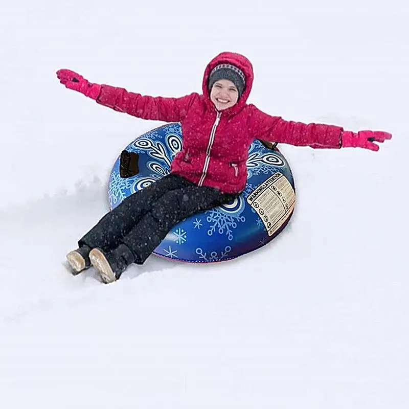 Snow Tubes For Sledding Snowflake Inflatable Sleds For Kids Funny Snow Tubes For Kids Sled Winter Outdoor Fun Toys For Family