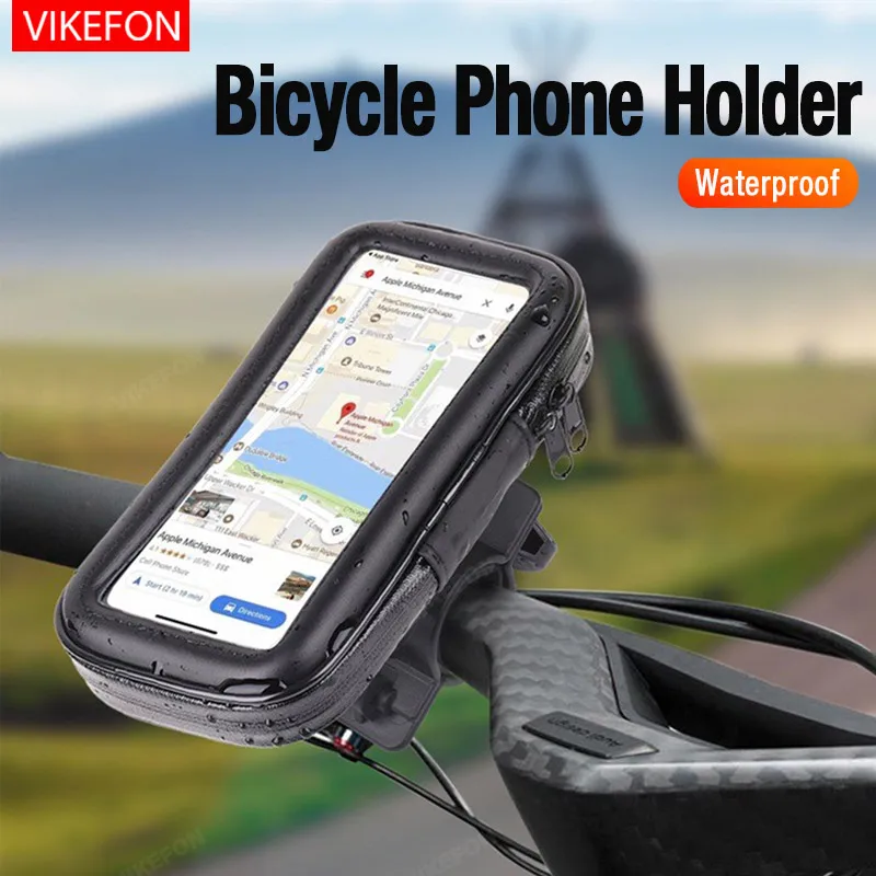 Bicycle Mobile Phone Holder Waterproof Bike Mobile Phone Case Bag For iPhone 15 14 13 12 Pro Max Samsung Bike Phone Stand Mount