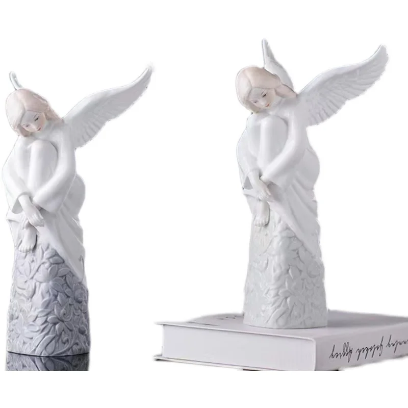 Angel ornaments American ceramic exquisite statue little angel girl desktop decorations.