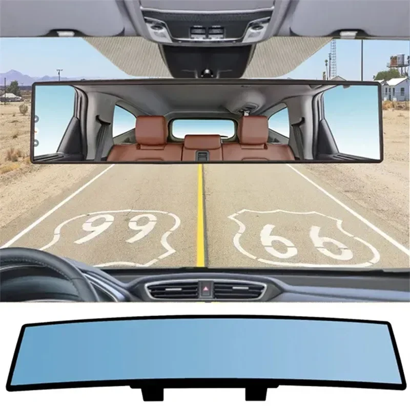 

Car Mirror Interior Rearview Mirrors Universal Auto Rear View Mirror Anti-glare Wide-angle Surface Blue Mirror Auto Accessories