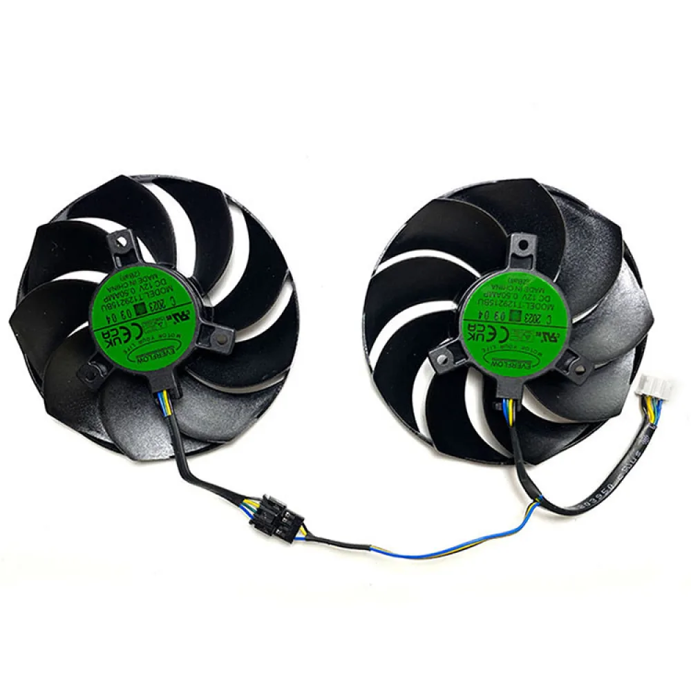 1/2PCS Replacement Graphics Cooling Fan T129215BU For POWERCOLOR RX6750XT GDDR6 Gaming Edition Low Noise Vedio Card Cooler