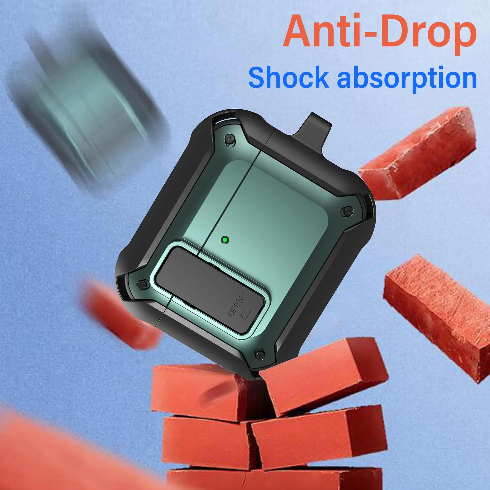 Cerradura de seguridad para AirPods 4, Funda protectora 2024 con cordón para Apple AirPods de 4. a generación, Funda para mujeres y hombres