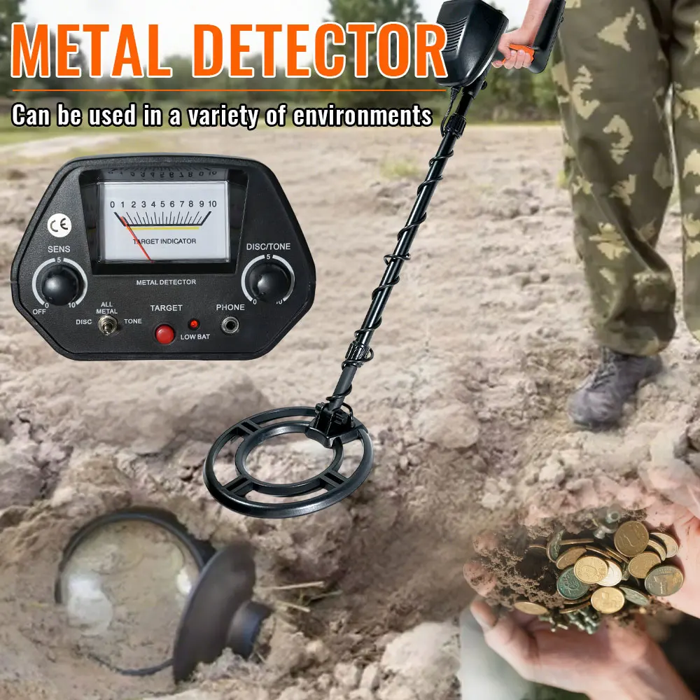 Высокочувствительный подземный металлоискатель MD-2020 с водонепроницаемой пластиной обнаружения для точного позиционирования