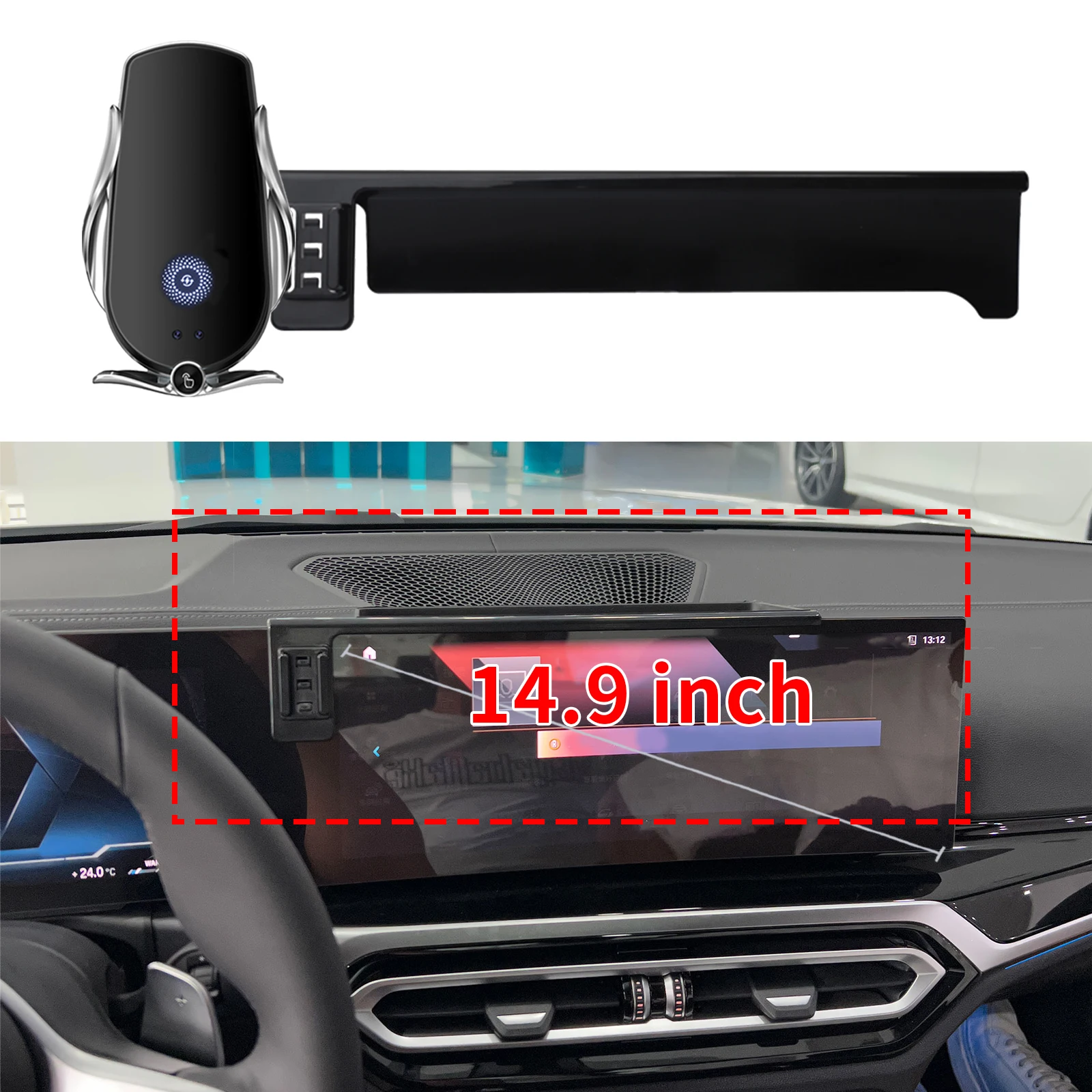 

fit for BMW 4 Series i3 2023 2024 2025 Custom Fit Phone Holder Mount Dashboard Screen Base No Drill Car​​ accessoires