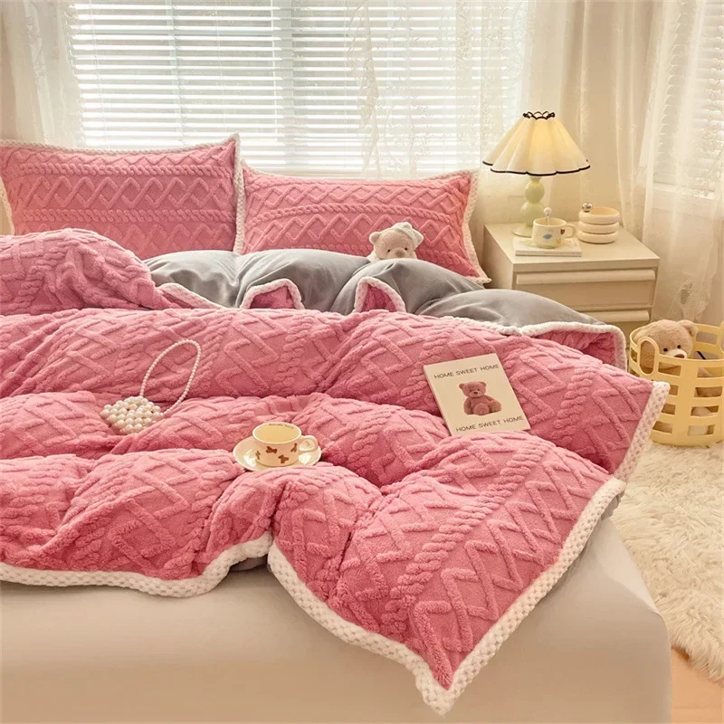 2024 new home skin-friendly and comfortable new 220 grams Tafu fleece quilt cover dual-purpose milk fleece blanket