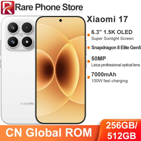CN Global ROM Xiaomi 17 256GB/512GB 6.3 inch 1.5k OLED Screen