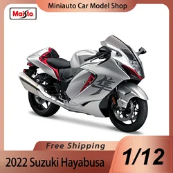 In Stock Maisto 1:12 2022 Suzuki Hayabusa Moto Car Alloy Miniature Diecast Model Suzuki Motorcycle Toys Car Kids Christmas Gift