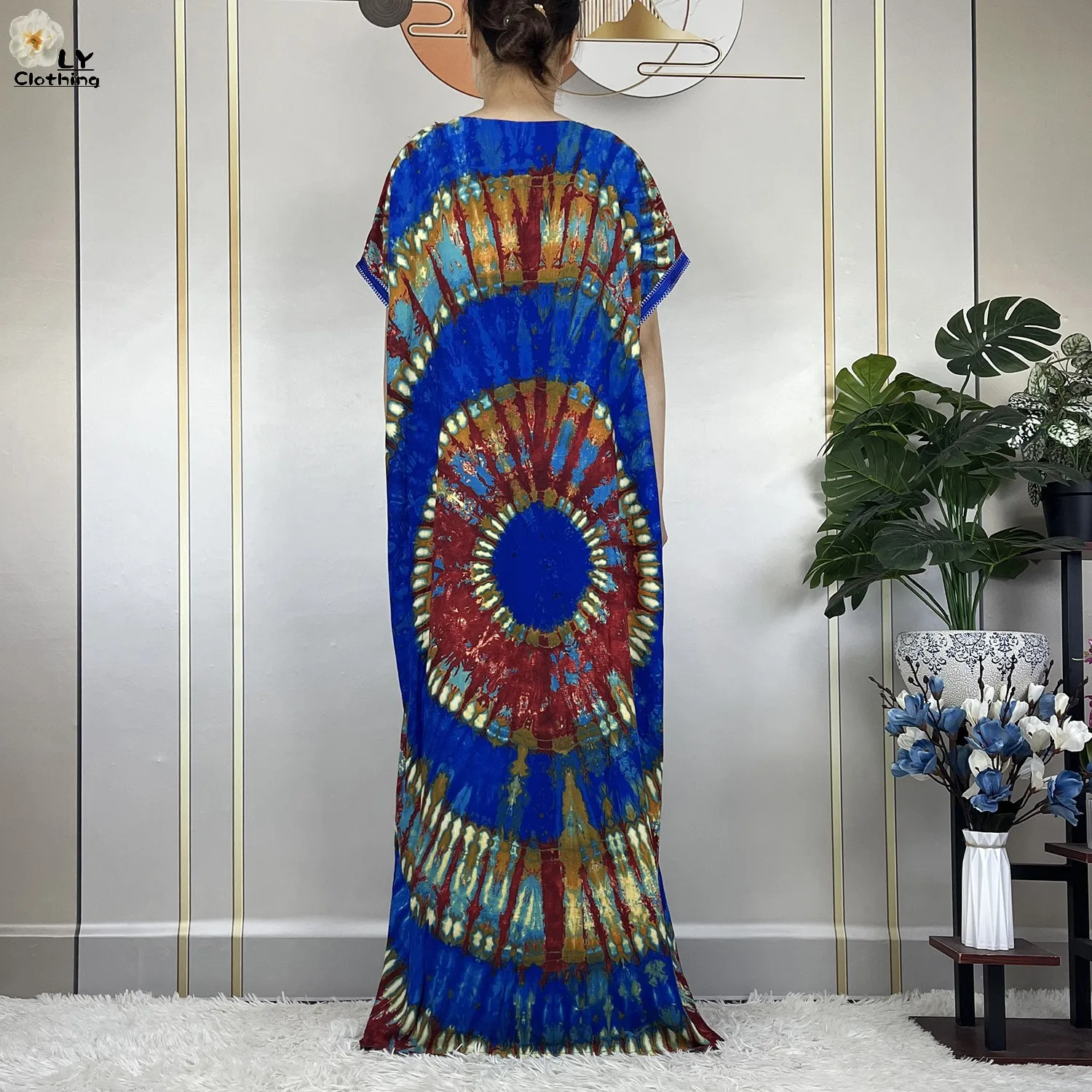 New Style African Abaya Fashion Clothes Summer Short Sleeve Dashiki Dresses Loose Boubou Maxi African Islam Women Casual Dress