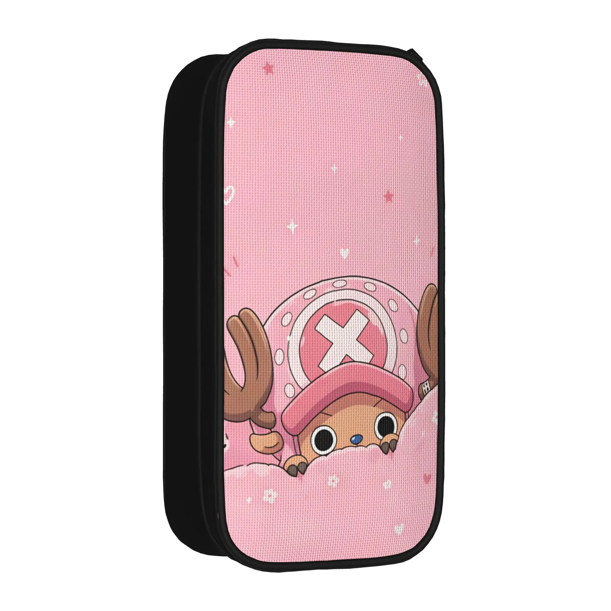 Tony Tony Chopper  Pencil Case Ones Pieces Canvas Pencil Bag Girls Boys Retro Large Capacity School Pencil Cases Supplies