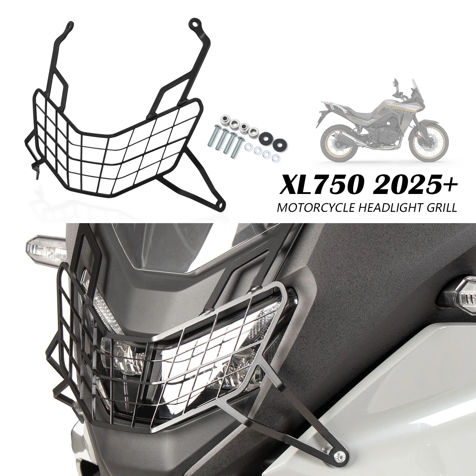 

New Motorcycle Accessories Headlight Guard Head Light Grill Cover Protector For Honda XL 750 xl 750 2025