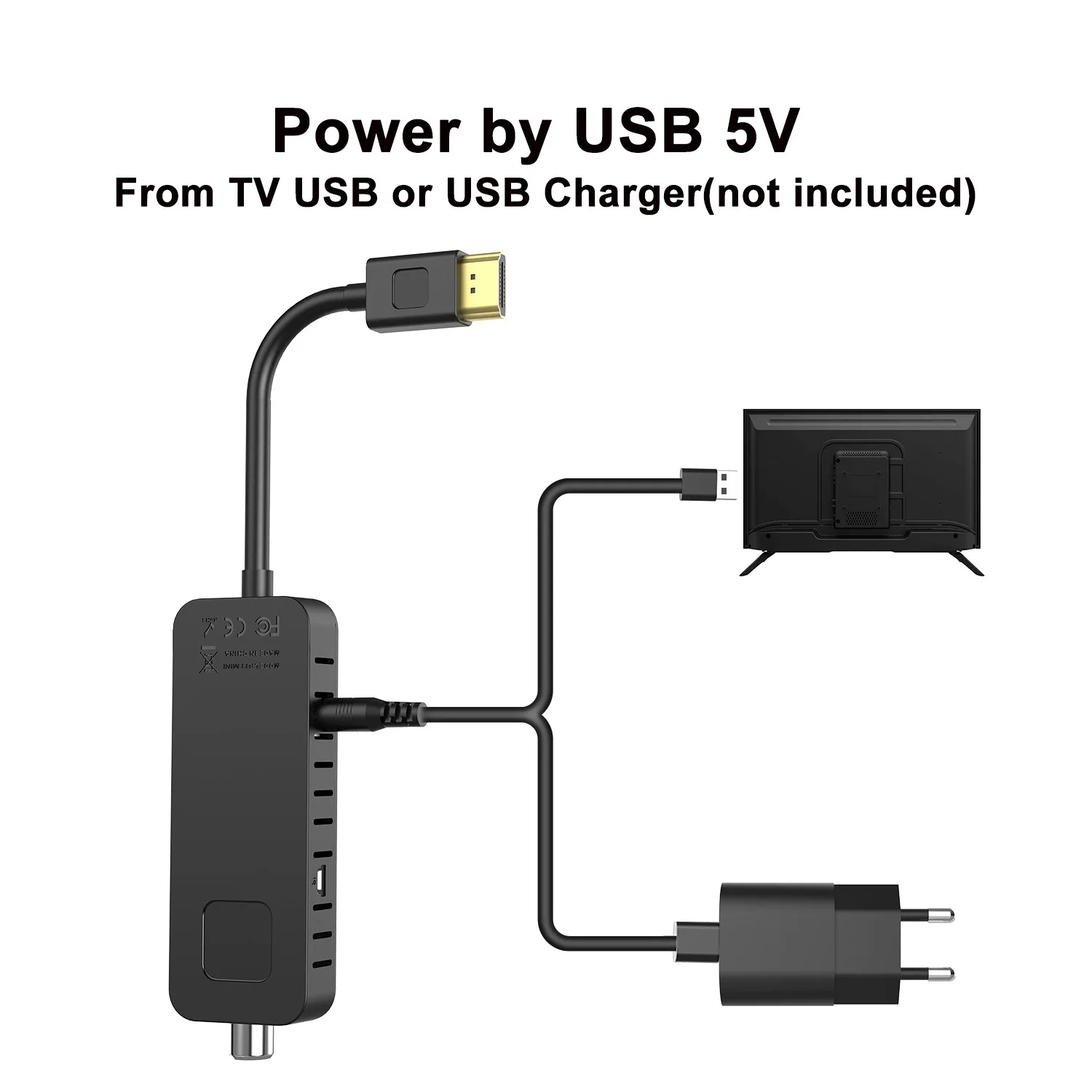 DVB T2 DVB C Digital TV Decoder HEVC H.265 TV Tuner U3 Mini DVBT2 TV Stick FTA T2 TV Box z Dolby dla Włoch Polska Francja