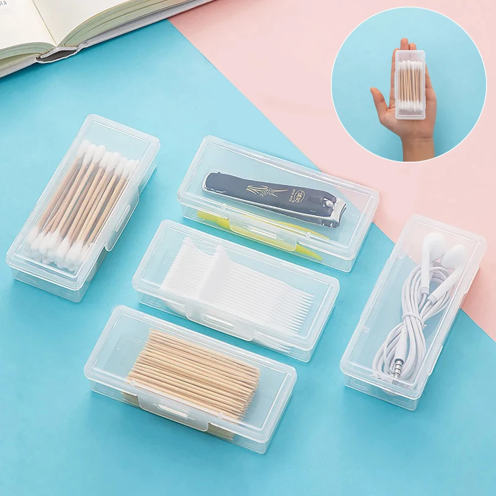 

Portable Travel Medicine Cotton Swab Holder Case Floss Jewelry Organizer Container Dust-proof Jewelry Accessories Storage Box