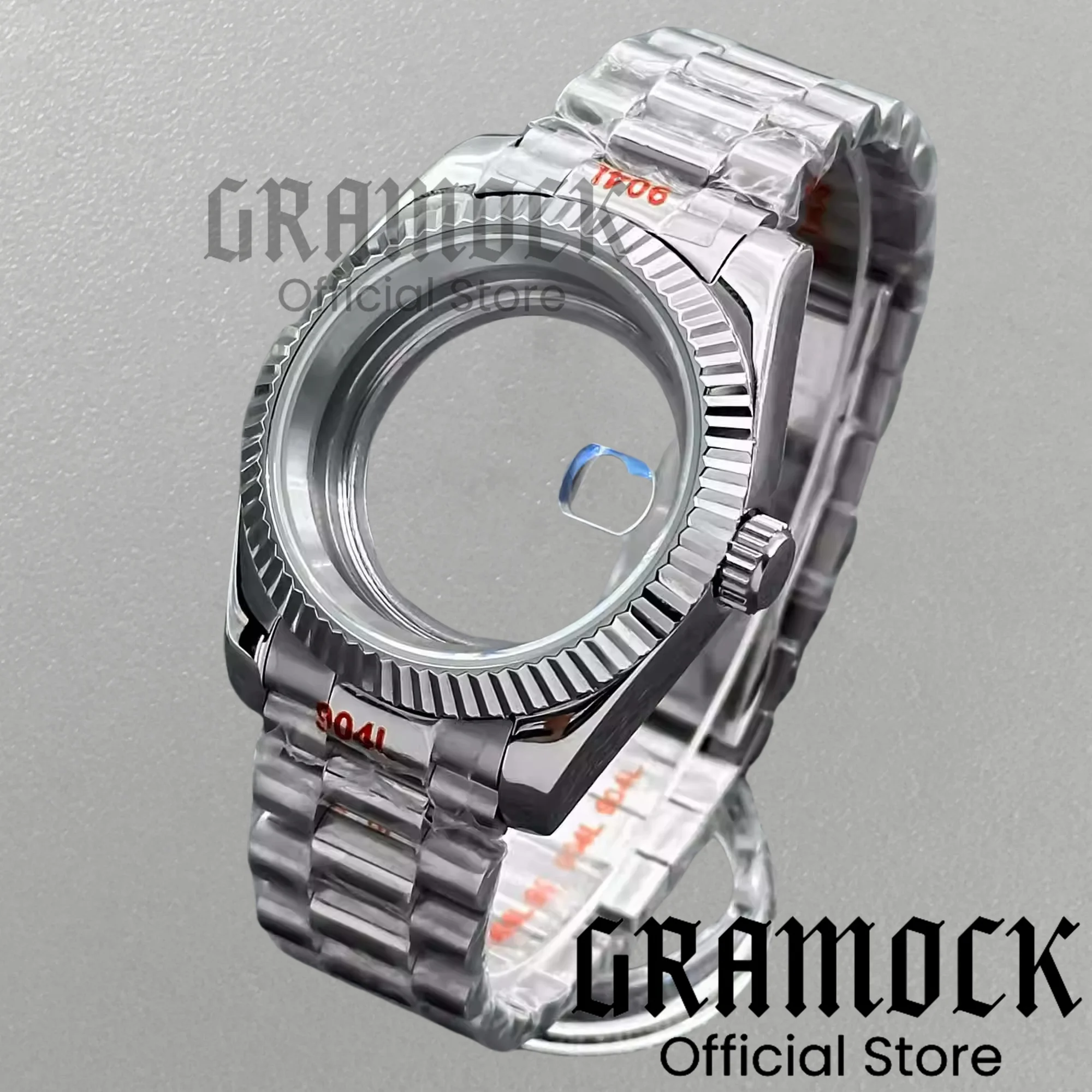 

Корпус журнала Gramock 36 мм/39 мм, сапфировое стекло, совместимый с механизмом NH ETA PT Miyota Mingzhu с новым концевым звеном, ремешком из нержавеющей стали