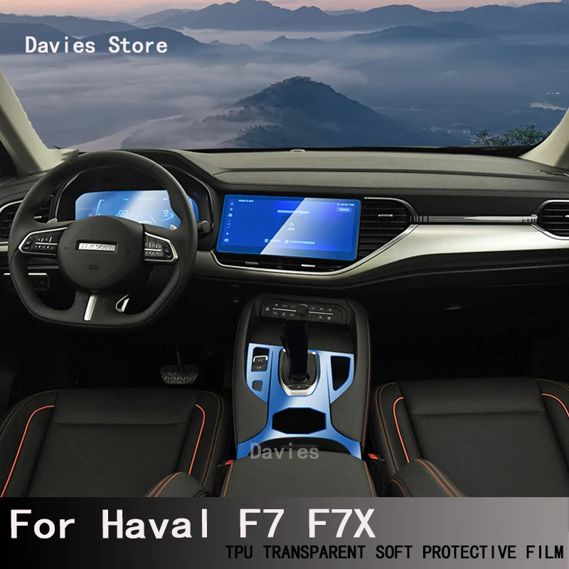 

For Haval F7 F7X 2020-2021 Hybird Car gearbox GPS Navigation Film LCD Screen TPU Protective Protector Decoration Stickers