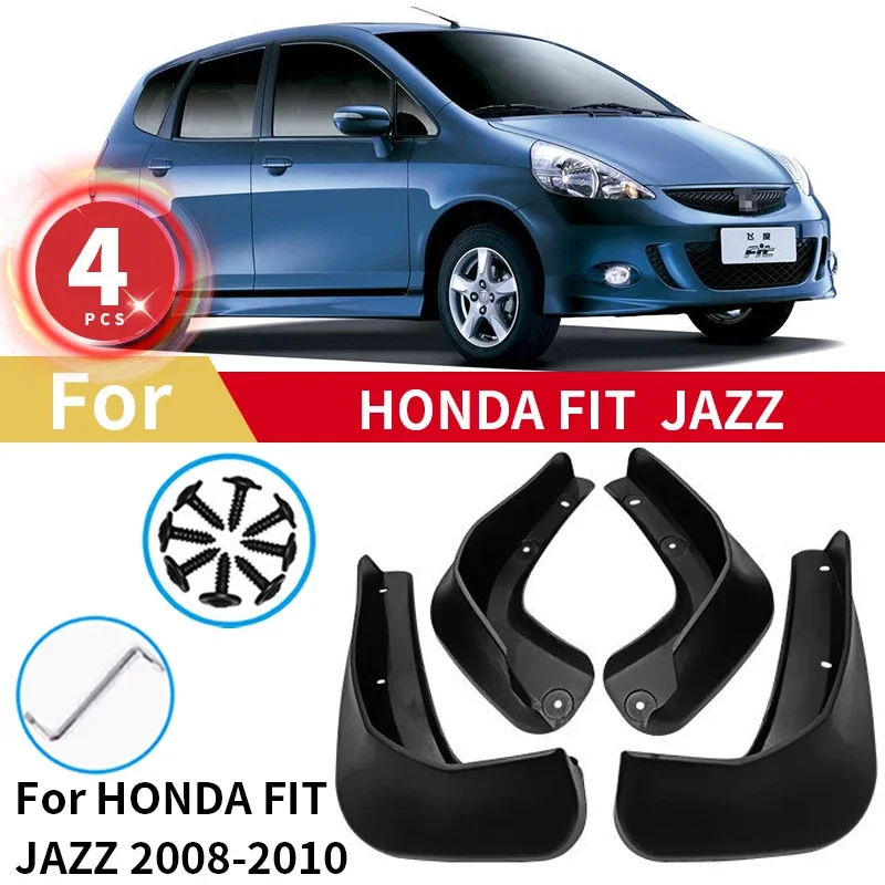 

For Honda Fit Jazz 2008 2009 2010 Mud Flaps Splash Guards Wheel Fender MudFlaps Front Rear Mudguards Car Accessories 4pcs