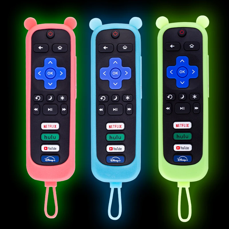 

Remote Case for Roku Cover for TCL Roku TV Steaming Stick Silicone Protective Universal Replacement Sleeve Skin Glow n The Dark