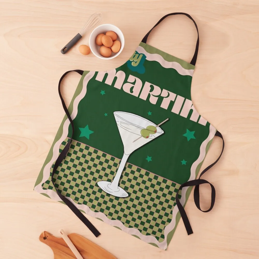 

Dirty Martini Poster Apron Women Kitchen'S professional hairdressing Hairdressing Home Cleaning Apron