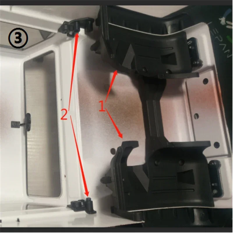 Mise à niveau de la coque transparente pour voiture RC, simulation intérieure, Trxs Trx4, 1/10 RC Inoler, TRtage, Land Rover Defender, 4wd, D110, D90