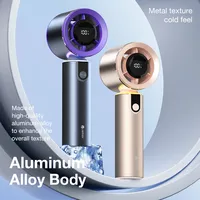 Portable Mini Handheld Turbo Fan with 4000mAh Battery Life 5 Adjustable Gears High Wind Speeds Summer Cooling Fan for Outdoor