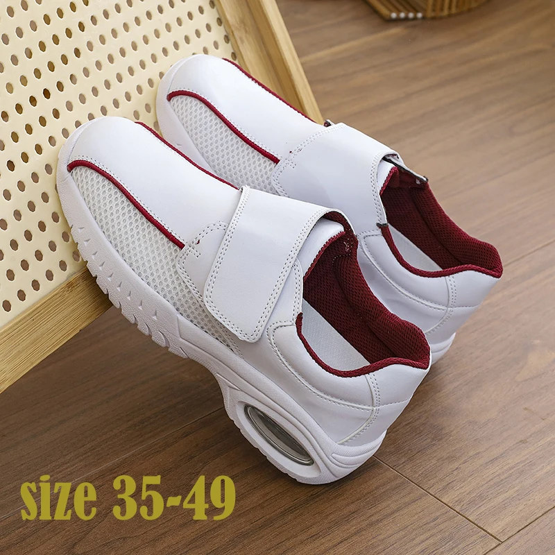 

New Women Breathable Sneakers Man Running Shoes Four Season Light Mesh Air Cushion Couple Sports Shoe Outdoor Unisex Nurse Shoes