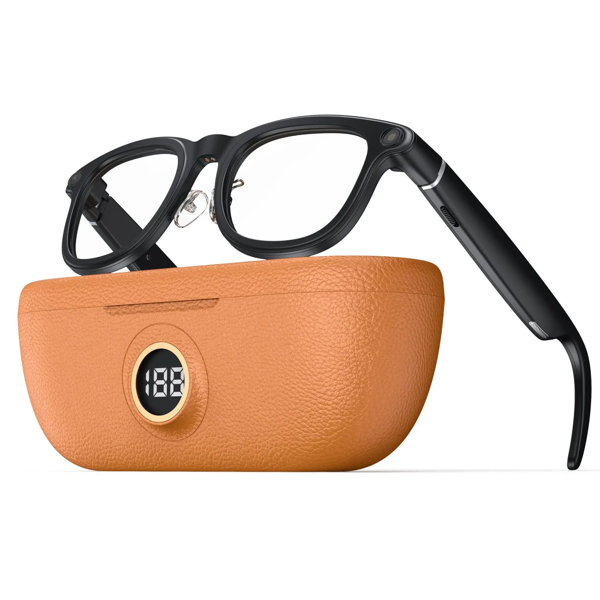 X01 smart glasses 8 million take pictures, six-axis gyroscope, anti-shake AI translation, charging compartment