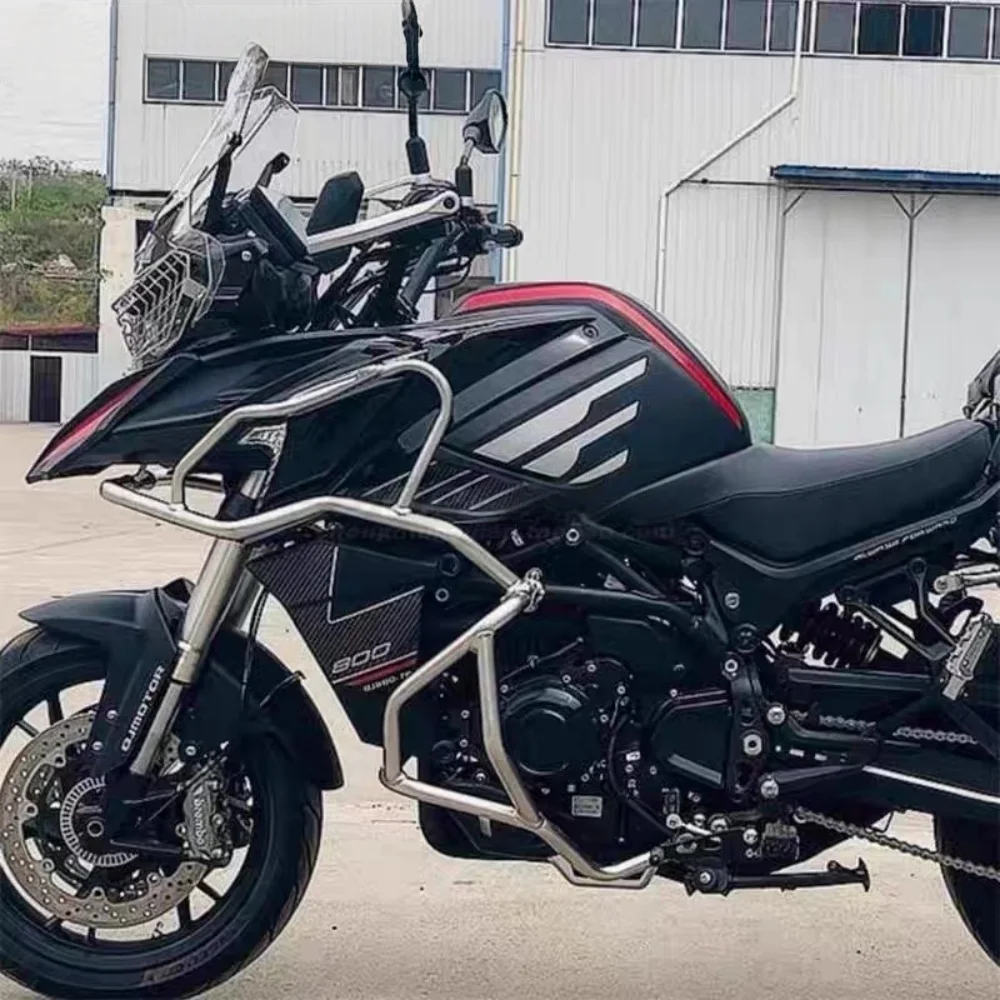 Full Upper & Lower Surround Crash Bars, Tank Anti-Crash Guards, Engine Protection Bars Modification for QJMOTOR SRT800