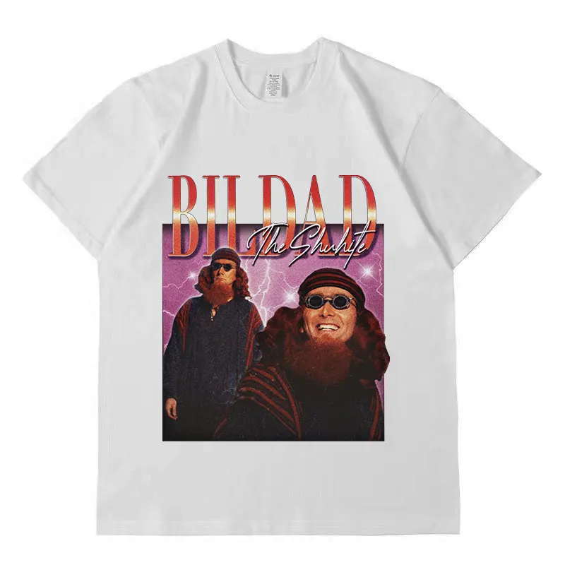 Bildad The Shuhite Vintage Graphic T Shirt Men's Fashion Cotton Short Sleeve T-Shirt Unisex O-Neck Oversized T-shirts Streetwear