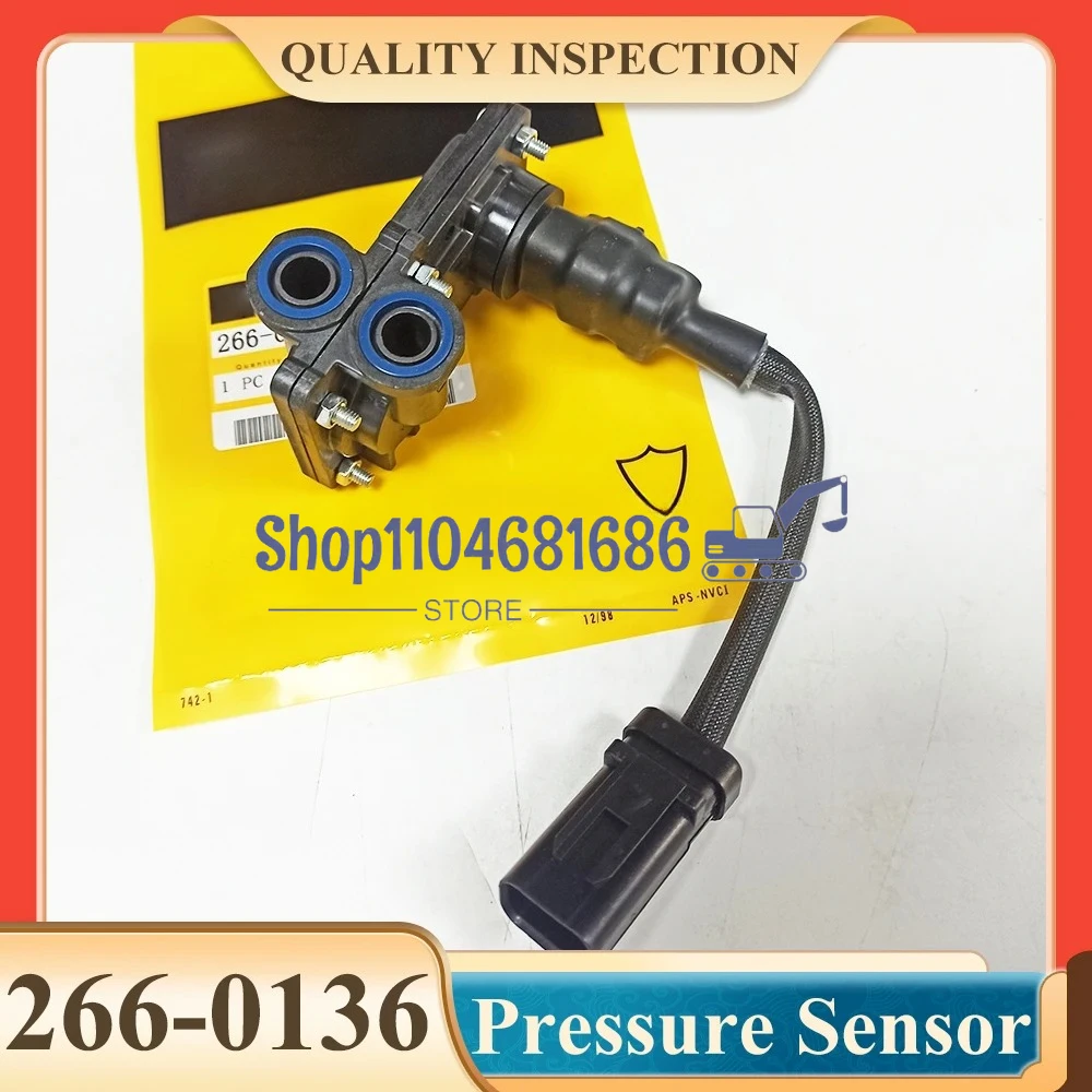 

266-0136 Pressure Sensor for E312D 313D 319D 320D 323D Engine C4.2 C6 C6.4 Fuel Intake Pressure Sensor 2660136