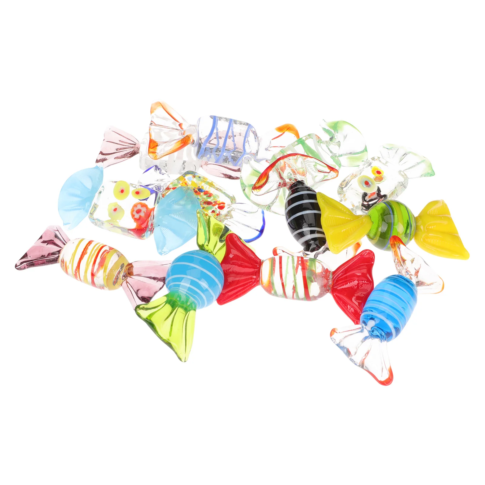 Szklane ozdoby cukierkowe 12 szt. Ręcznie robione dekoracje na imprezy, wesela, Boże Narodzenie, rekwizyty cukierkowe, rękodzieło, artykuły świąteczne, ozdoby.