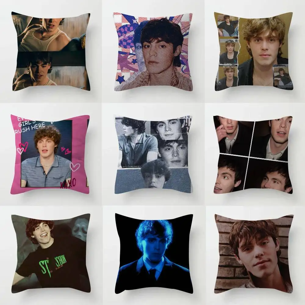 Funda de almohada decorativa con diseño de J-Jack Champion, actor estadounidense, para decoración del hogar, dormitorio, sofá, cama, 45x45