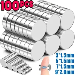 Mini Column Magnet Small Round Magnets Strong Magnetic Neodymium for Whiteboard Fridge Powerful Durable Multi-purpose DIY Crafts