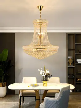 奢華金銀K9水晶E14 LED可調光吸頂燈 2025。餐廳吸頂燈 10 最佳銷售 銀色吸頂燈 - №7