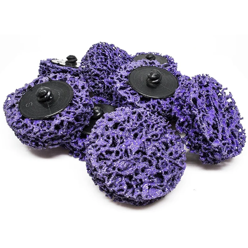 10Pcs 2 Inch 50Mm Quick Change Easy Strip & Clean Discs Purple For Paint Rust Removal Auto Surface Prep Cleans Welds