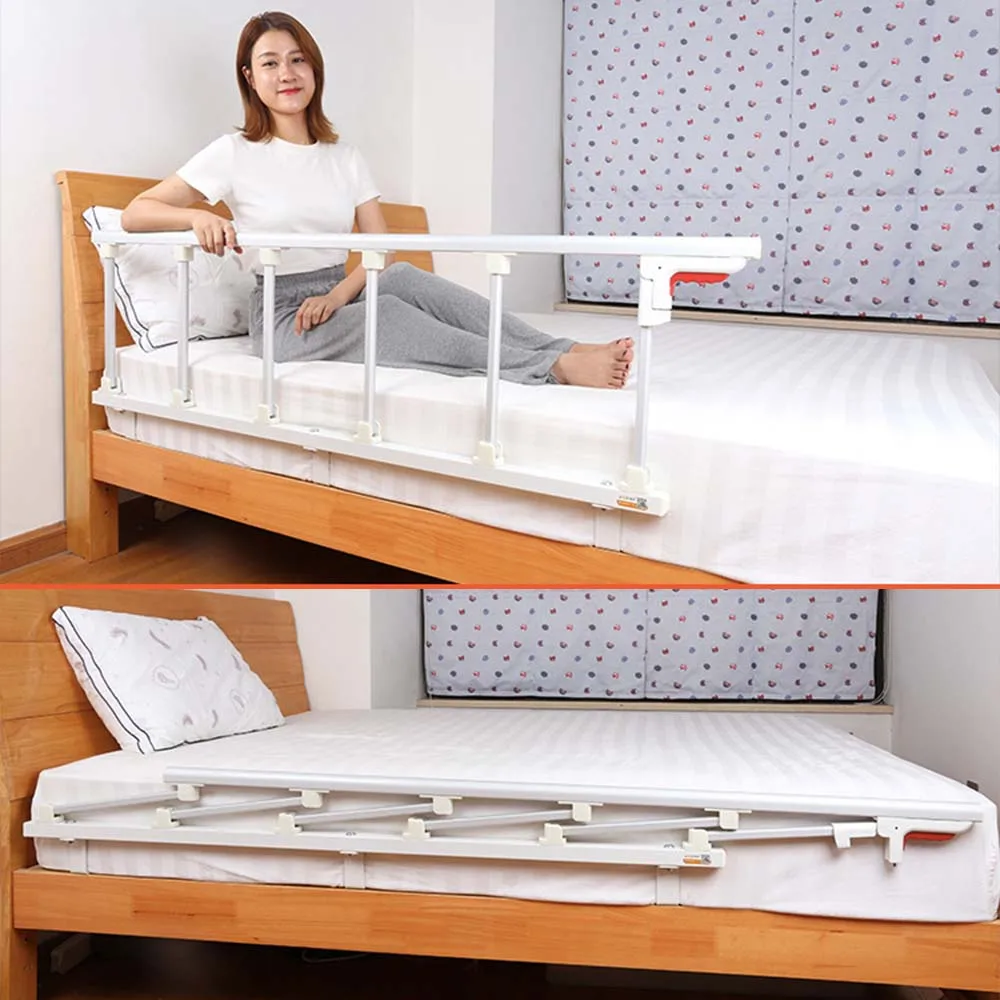 Folding Elderly Bed Anti-Fall Fence Thickened Medical Bed Nursing Bed Aluminum Alloy