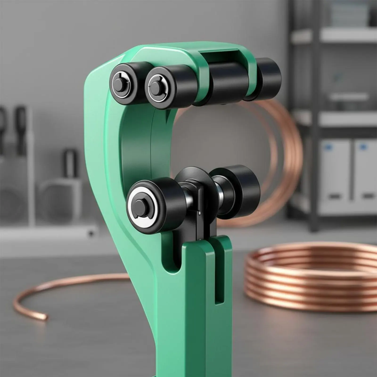 

Roller Pipe Cutter Knurled Grip Manual Pipe Cutter Compact Green and Black