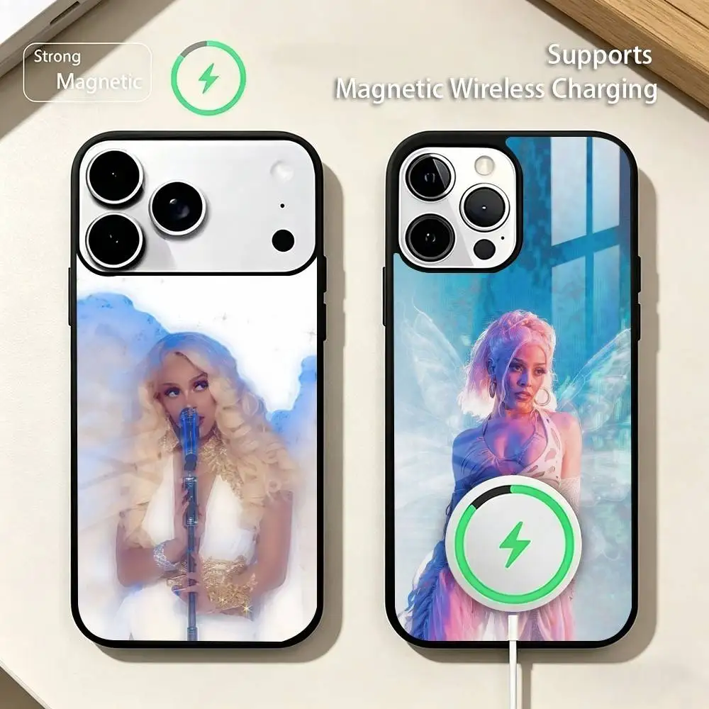 

R-Rap-pop singer D-Doja C-Cat Phone Case For iPhone17,16,15,14,13,12,11 Plus,Pro Allows magnetic wireless charging