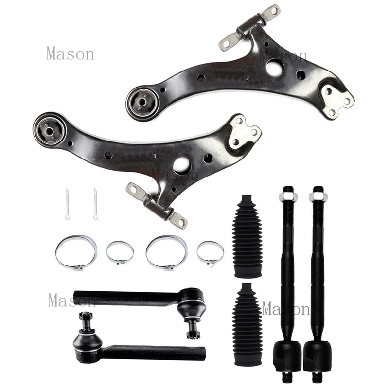 

R+ Front Lower Tie Rod Control Arm Ball Joint Rack Bellow For Lexus RX330 2004-06