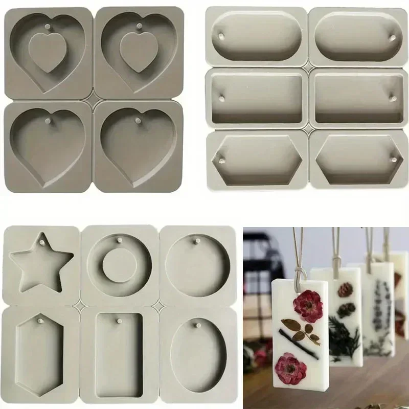 2pcs 2026 New model Advanced DIY Silicone Aromatherapy Tablet Mold Kit Flower Soap Wax Mould for Hanging Ornament Crafts view 4